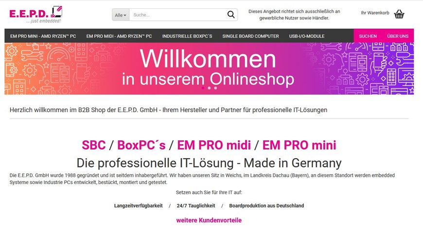 B2B-Onlineshop von E.E.P.D. mit umfangreichem Lagerbestand sichert zuverlässige Versorgung